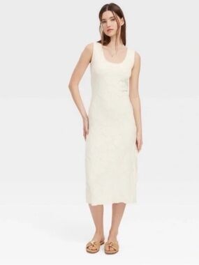 Roller Rabbit x Target Daisy Floral Ankle Midi Dress Cream